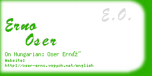erno oser business card